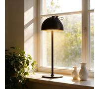 DEELUX Lampada Ricaricabile da Tavolo Senza Fili,Luce calda Colore 3000K,Dimmerabile,Lampada da Tavolo con USB-C,per Interni ed Esterni, Ristorante, Bar, Camera da Letto, Lavoro(nero 1Pcs)