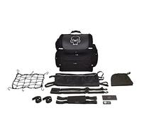 DEEMEED Discovery bagaglio da viaggio per moto, in Cordura impermeabile, capacità 55 litri, borsa per sella, portatutto, sissy bar per moto (Teschio riflettente, S)