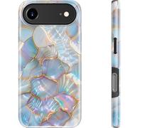 DEENAKIN Custodia per iPhone XX Air, compatibile con ricarica wireless, guscio rigido a doppio strato e cover in silicone, custodia protettiva con design carini e alla moda, da donna, motivo frammento