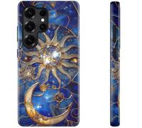 DEENAKIN Custodia per Samsung Galaxy S24 Ultra carina - Compatibile con ricarica wireless - Silicone morbido a doppio strato + guscio rigido, design elegante con fiori di campo - Cover per telefono