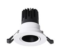 Deep Anti-Glare COB Recessed Spotlight Adjustable Angle Home Indoor Recessed Ceiling Light CRI85 High Color Rendering Nordic Simple Commercial Recessed Downlight (3200k 20W)