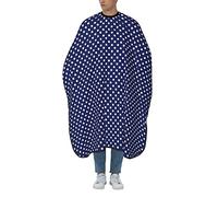 Deep Blue And White Dots Donna Uomo Mantellina Parrucchiere Traspirante Mantella Parrucchiere Regolabile Mantello Da Barbiere Per Tagliare I Capelli Acconciatura Parrucchieri 168X140Cm