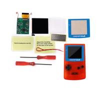 Deep Blue Glowing Lens Q5 Screen IPS Backlight LCD Mod Kit w/Cuted Shell For GBC