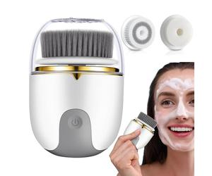 Deep Cleaning Face Spin Scrub | Waterproof Face Cleansing Brush with USB Charging | Versatile Scrubber with 3 Brush Heads for Ultimate Cleanliness at Home or or