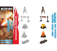 DEEP CUTS Unpainted Miniatures CAMP FIRE & SITTING LOG by WIZKIDS