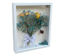 Deep Design 3D Shadow Box Frame per esporre foto, opere d'arte e ricordi (bianco)