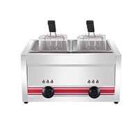 Deep Fryer Friggitrice A Gas da 10/20/30 Litri, Friggitrice Multifunzione A GPL, Potenza di Fuoco Regolabile, Friggitrice A Gas Professionale, Cestello E Coperchio Staccabili in Acciaio Inossidabile