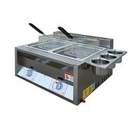 Deep Fryer Friggitrice A Gas da 12 Litri, Friggitrice Professionale da Banco a Gas da Banco in Acciaio Inossidabile Frittura Cestello Staccabili in Acciaio Inossidabile