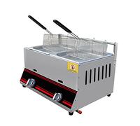 Deep Fryer Friggitrice A Gas da 6/12 Litri, Multifunzione, Potenza di Fuoco Regolabile, Professionale, Acciaio Inossidabile
