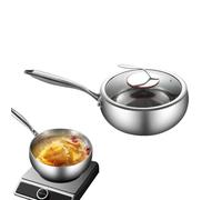 Deep Frying Pan - casseruola con manico | pan | non bastone | Tranne saltato profondo | da cucina resistenti alla ruggine in titanio | Utensili da cucina a riscaldamento rapido po