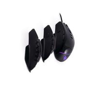 Deep Gaming ProSwap, Mouse modulare USB con 3 pannelli laterali intercambiabili (3, 5 e 10 tasti), luce RGB, sensore ottico Pixart 3325, 500FPS, 100IPS, 1000 Hz, Switches Huano, peso regolabile