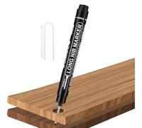 Deep Hole Carpenter Marker Pen - Long Nib 20 mm | Quick Drying Permanent Drill Marker for Construction Builders, ABS Durable Material, Water Resistant Ink for Metal Wood Glass, Disponibile in Black