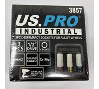 Deep Impact Sockets Per Cerchi In Lega 3 Pezzi 1/2" DR 17, 19, 21mm US PRO 3857