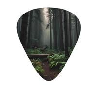 Deep in the Forest Plettri per chitarra di dimensioni sottili, medie e spesse, set da 12 pezzi, adatti per chitarra elettrica e vari strumenti