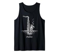 Deep Jazz Saxophone Art per Gli Amanti della Musica Jazz e Fan Canotta