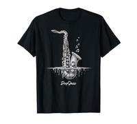 Deep Jazz Saxophone Art per gli amanti della musica jazz e fan Maglietta