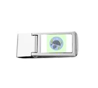 Deep Ocean Planctonic Seagrass Slim Money Clip Acciaio Holder Pocket Wallet