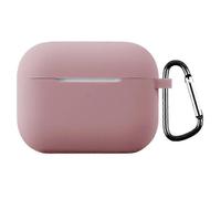 (Deep Pink) For AirPods Pro 3 Silicone Case with Carabiner Ultra Thin 1.3mm Earphone Protective Cover（）