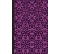 Deep Purple & Onyx Geometric Hardcover Journal: 6 x 9 Lined Notebook with Elegant Magenta and Black Mandala Pattern, 120 Pages, Professional Amethyst Hard Cover for Creative Writing and Notes