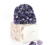 DEEP PURPLE PROJECT Geode di cristallo ametista con confezione regalo di alta qualità, pietre naturali provenienti dall'Uruguay