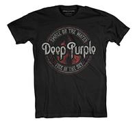 Deep Purple - T-Shirt # S Unisex Black # Smoke Circle