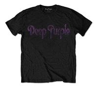 Deep Purple 'Vintage Logo' (Nero) T-Shirt - NUOVO E UFFICIALE