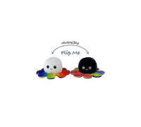 (DEEP RAINBOW)Reversible Octopus Plushie Double-sided Flip Doll Show Mood Toy