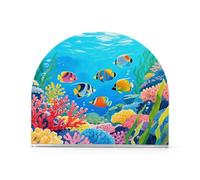 Deep Sea Colorful Fish Coral Blue Acrilico fattoria portatovaglioli per picnic Bar Rustico autoportante portatovaglioli per tavolo decorazioni per la casa Picnic Bar Rustico Confezione da 2