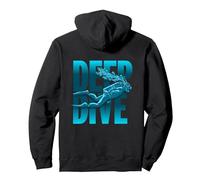 Deep Sea Diving - Scuba Diving - Deep Dive Design Felpa con Cappuccio, Unisex per Adulti, Nero, XXL