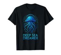 Deep Sea Dreamer Meduse Art Deco Aquatic Wonderland Vibes Maglietta
