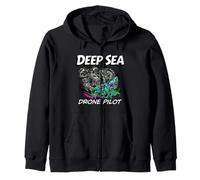 Deep Sea Drone Pilot ROV Submarine Squid Felpa con Cappuccio