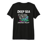 Deep Sea Drone Pilot ROV Submarine Squid Maglietta Premium