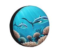 Deep Sea Whales - Copertura per pneumatici di scorta impermeabile da 15"