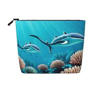 Deep Sea Whales - Trousse per trucchi in canapa, impermeabile, per articoli da toeletta da viaggio e uso quotidiano
