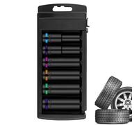 Deep Socket, Color Coded Extended Metric Hex Key Bit Tools Kit, Extended