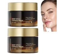 Deep Vita C Capsule Cream, Anti-Aging Wrinkles Face Moisturizer Capsule Creams, Instant Dry Skin Hydration Radiance, Transparent Gel for Glow Hydration (2 Pcs)
