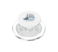 Deep Waters Isaia 43:2 Barca a vela Christian Faith PopSockets PopGrip per MagSafe