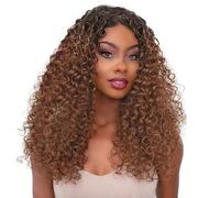 Deep Wave Curly Wig, Long Natural Lace Front Wig, Human with Breathable Mesh Cap, Realistic, Soft & Bouncy Hair Extensions, Adjustable, Comfortable Fit for Women, Perfect to Daily Wea