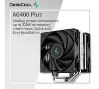DEEPCOOL AG400 4 tubi di calore doppia ventola CPU radiatore di raffreddamento ad aria 2000 giri/min ventola di raffreddamento desktop per Intel LGA1700 1200 115X AMD AM4