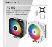 DEEPCOOL AG400 Dispositivo di raffreddamento dell'aria 4 tubi di calore ARGB PWM Processador CPU di raffreddamento per LGA1700 1200 115X 1151 1155 AMD AM4 AM5
