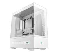 DeepCool CH690 Torre ATX bianca con finestra laterale, display LCD, espansione USB-C, 8 slot