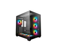 DeepCool CG530 7F - Case Mid Tower ATX, nero, doppio vetro temperato, 7 ventole 120mm