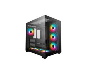 DeepCool CG530 7F - Case Mid Tower ATX, nero, doppio vetro temperato, 7 ventole 120mm