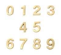 DEEPCRAFF 10 Pezzi Numeri Adesivi per Porte Moderni in Abs Oro, Targhette Numeriche Leggere e Facili da Riconoscere per Numeri Stanze e Codifica, Design Elegante e Resistente