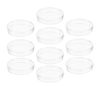 DEEPCRAFF 10 Pezzi Piastra di Coltura Petri in Plastica Trasparente con | Superficie Liscia e Struttura Robusta, Protezione del Campione, per Esperimenti di Chimica e Insegnamento in Aula