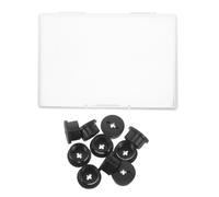 DEEPCRAFF 10 Pezzi Tappo Valvola Filettato, Plastica Nero, per Casco da | Casco da Football Americano, Formato Portatile, Installazione Semplice, Fissaggio Sicuro, Confezione Scatola