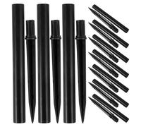 DEEPCRAFF 10 Set Picchetti per Luci Solari da Esterno Neri in Plastica | Lampade a Inserimento nel Terreno, Tubo di Collegamento e Parte Terminale, Stabilità Contro il Vento