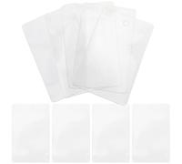 DEEPCRAFF 100 Pezzi Pvc Porta Carte Protettivi, Bustine Porta-carte per Schede e Index Cards, Trasparenti, Adesive e Rimovibili, per Scuola da Fissare alla Scrivania