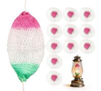 DEEPCRAFF 12 Pezzi Copertura in Rete per Lanterna a Gas e Lampade a Cherosene, Ricambio Compatto in Rayon per Illuminazione All'aperto e attività Outdoor