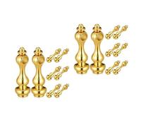 DEEPCRAFF 16 Pezzi Fusi per Mobili in Ferro Oro Testa a Zucca, Foro 6 MM | Design Semplice, Installazione Rapida e Rimozione Veloce, per Mobili e Armadi Vino, Uso Decorativo